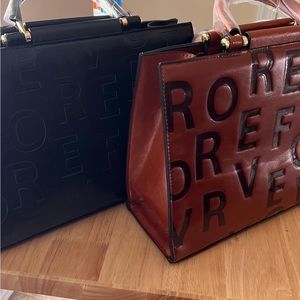 The FOREVER Abstract Monogram Large tote. Custom made from Premium Vegan Leather